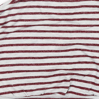 M&S Girls Multicoloured Striped Viscose Pullover Sweatshirt Size 8-9 Years