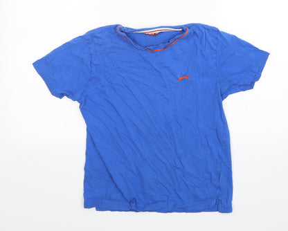 Slazenger  Boys Blue  Cotton Basic T-Shirt Size 11-12 Years Round Neck