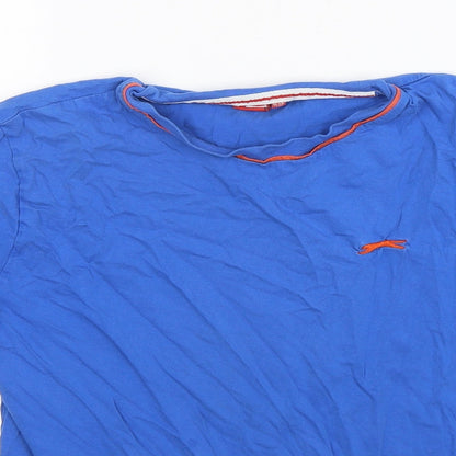 Slazenger  Boys Blue  Cotton Basic T-Shirt Size 11-12 Years Round Neck