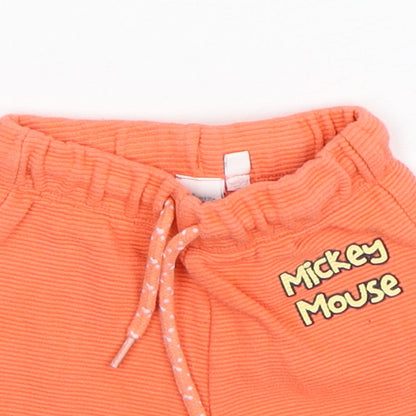 Disney Boys Orange  Cotton Sweatpants Trousers Size 18 Months
