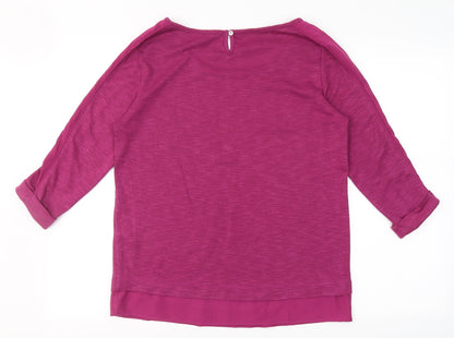 Womens UK Size 10 RJR.John Rocha Purple Basic T-Shirt