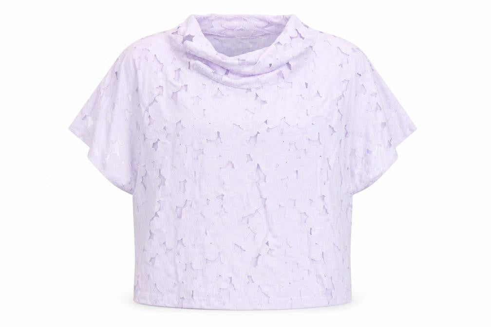 Womens UK Size M Gallery Purple Basic Blouse