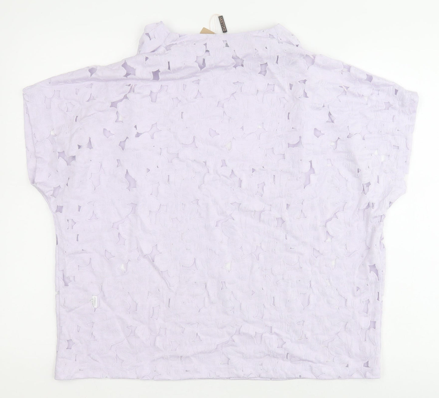Womens UK Size M Gallery Purple Basic Blouse