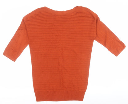 Womens UK Size 12 Bonmarché Orange Pullover Jumper