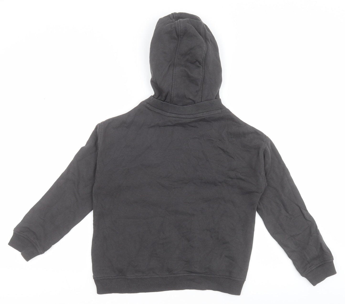 NEXT Girls Black  100% Cotton Pullover Hoodie Size 8 Years   - Free Spirit