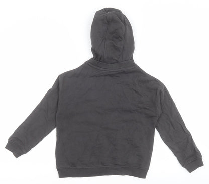 NEXT Girls Black  100% Cotton Pullover Hoodie Size 8 Years   - Free Spirit