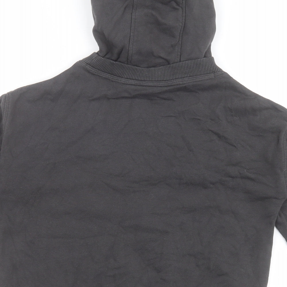 NEXT Girls Black  100% Cotton Pullover Hoodie Size 8 Years   - Free Spirit