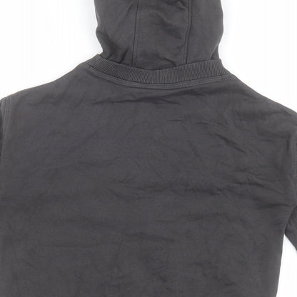 NEXT Girls Black  100% Cotton Pullover Hoodie Size 8 Years   - Free Spirit