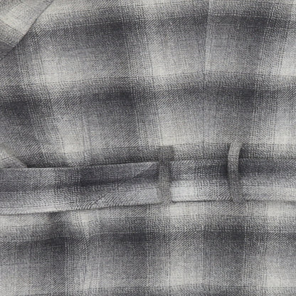 Et vous Womens Grey Check  Overcoat Coat Size 12   - Belted
