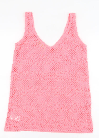 Womens UK Size 6 NEXT Pink Basic Tank