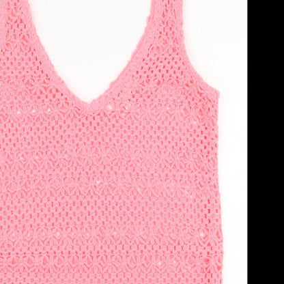 Womens UK Size 6 NEXT Pink Basic Tank