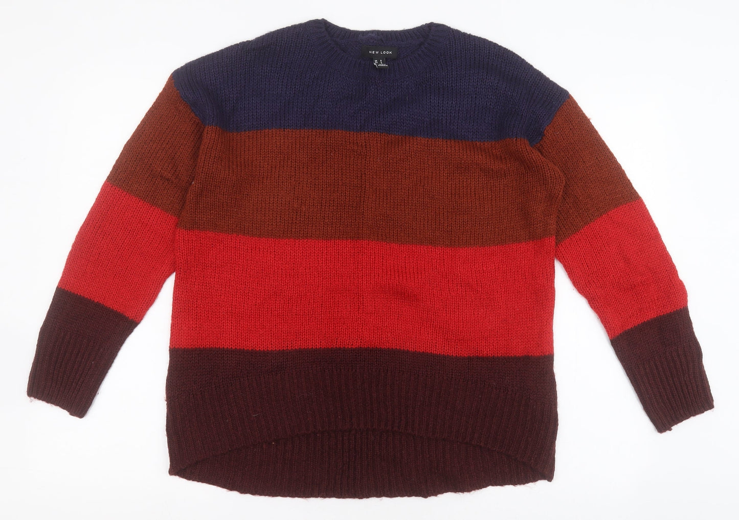 Womens UK Size S New Look Multicoloured Pullover Jumper