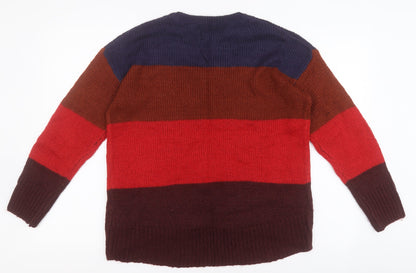 Womens UK Size S New Look Multicoloured Pullover Jumper