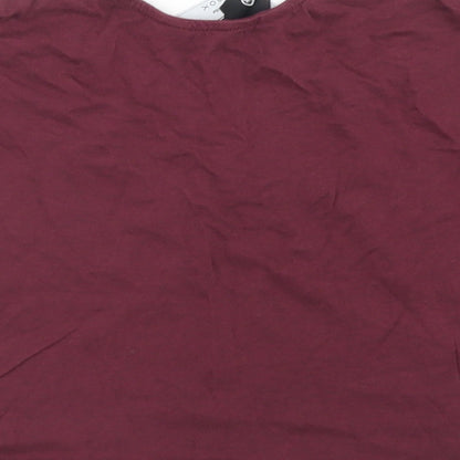 915 Generation Girls Purple  Cotton Cropped T-Shirt Size 9 Years Scoop Neck