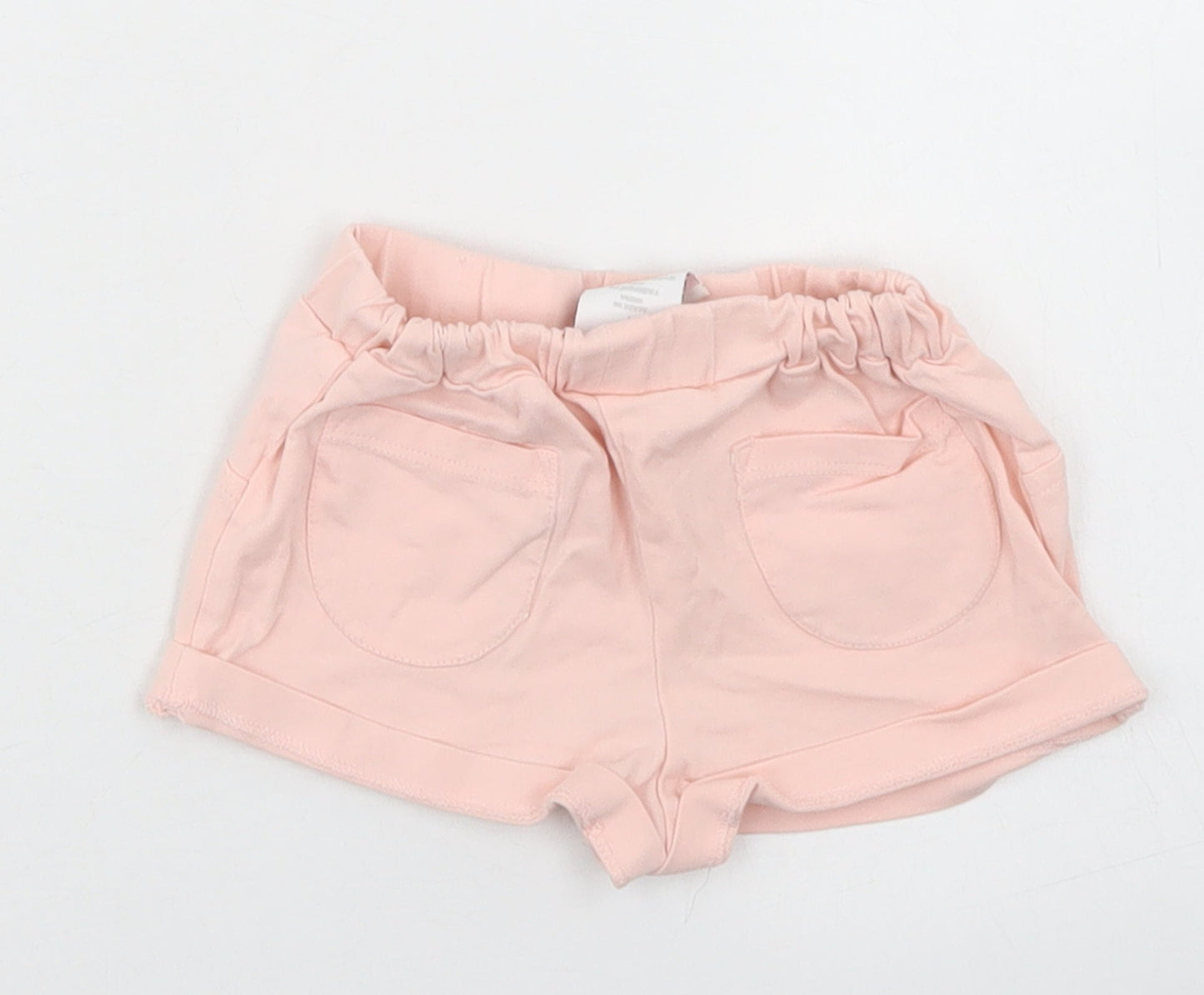 TJX Girls Pink  Cotton Cropped Trousers Size 9-12 Months