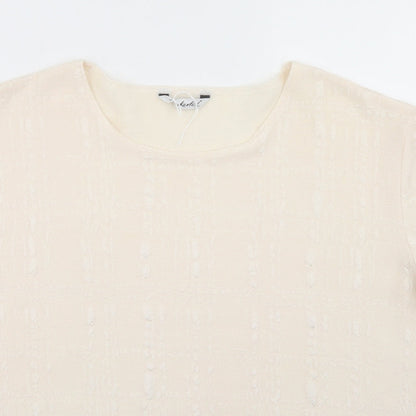 Berkertex Womens Ivory  Polyester Basic T-Shirt Size 18 Crew Neck