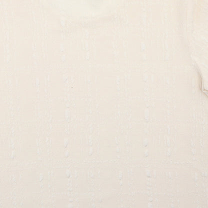 Berkertex Womens Ivory  Polyester Basic T-Shirt Size 18 Crew Neck