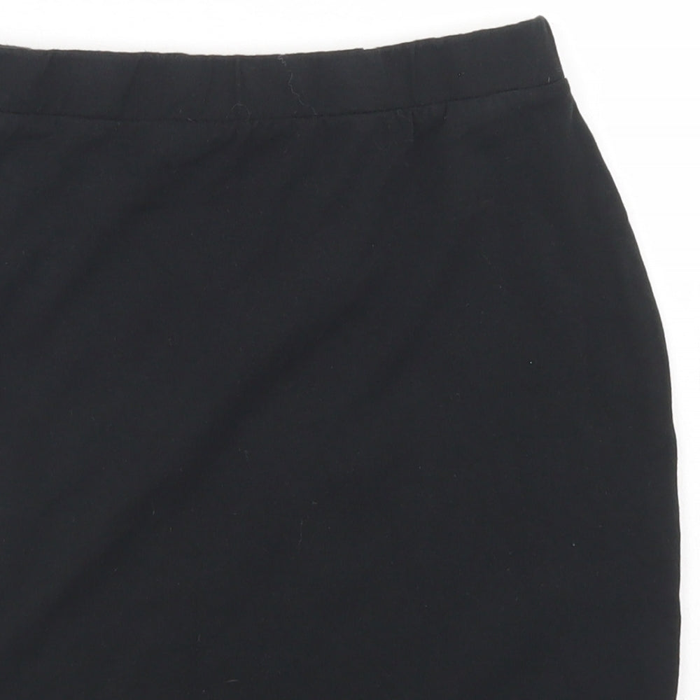 Papaya Womens Black  Cotton Straight & Pencil Skirt Size 8