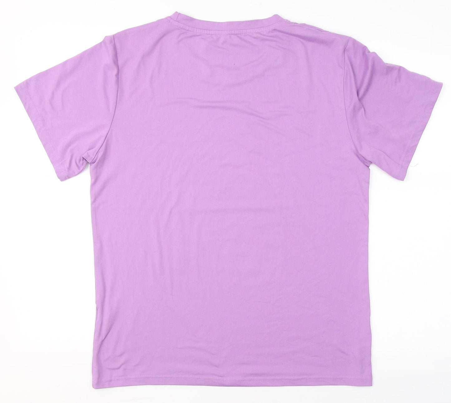 SheIn Womens Purple  Polyester Basic T-Shirt Size S Round Neck - The Moon