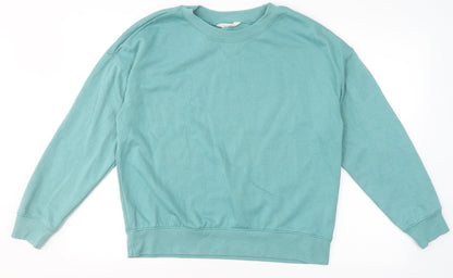 Primark Womens Green Round Neck  Polyester Pullover Jumper Size S