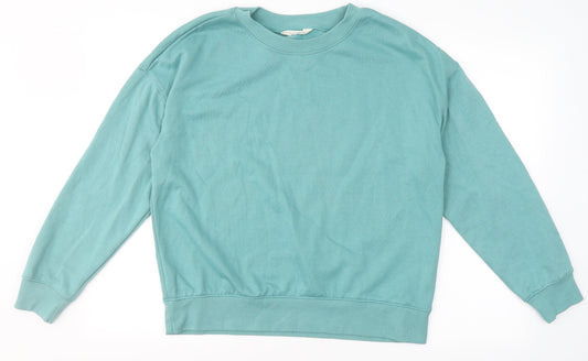 Primark Womens Green Round Neck  Polyester Pullover Jumper Size S