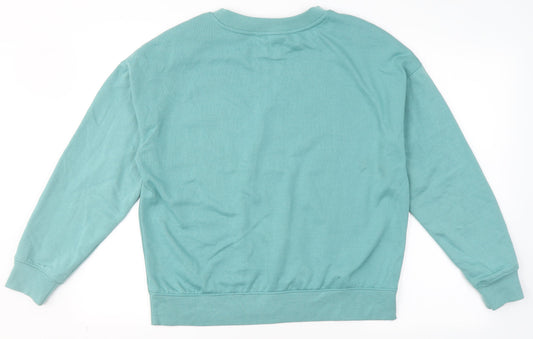 Primark Womens Green Round Neck  Polyester Pullover Jumper Size S