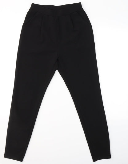 Womens UK Size S SheIn Regular Fit Carrot Black Trousers
