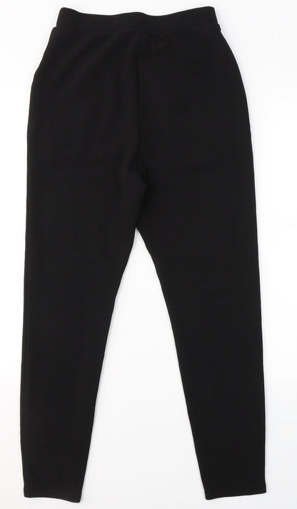 Womens UK Size S SheIn Regular Fit Carrot Black Trousers