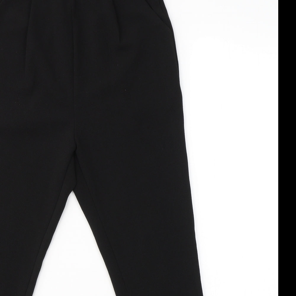 Womens UK Size S SheIn Regular Fit Carrot Black Trousers