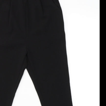 Womens UK Size S SheIn Regular Fit Carrot Black Trousers