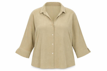 Womens UK Size 20 Sara Woman Beige Basic Button-Up