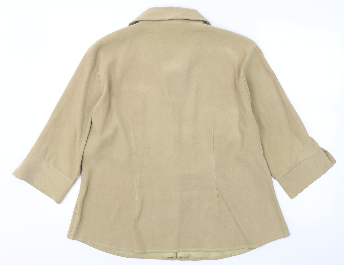Womens UK Size 20 Sara Woman Beige Basic Button-Up