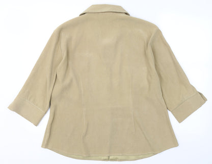 Womens UK Size 20 Sara Woman Beige Basic Button-Up