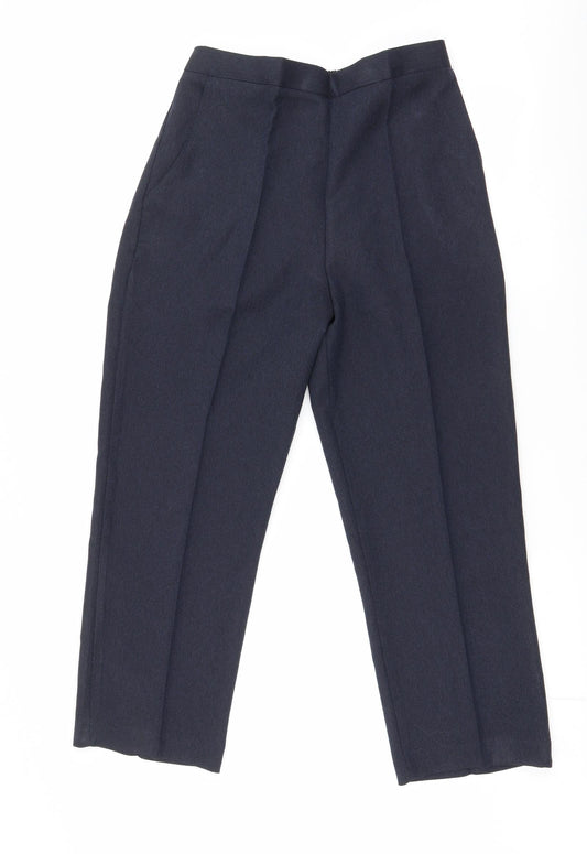 first avenue Womens Blue  Polyester Dress Pants Trousers Size 14 L25 in Regular