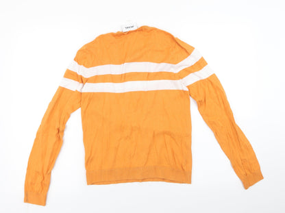 Womens UK Size S Monki Yellow Pullover Jumper