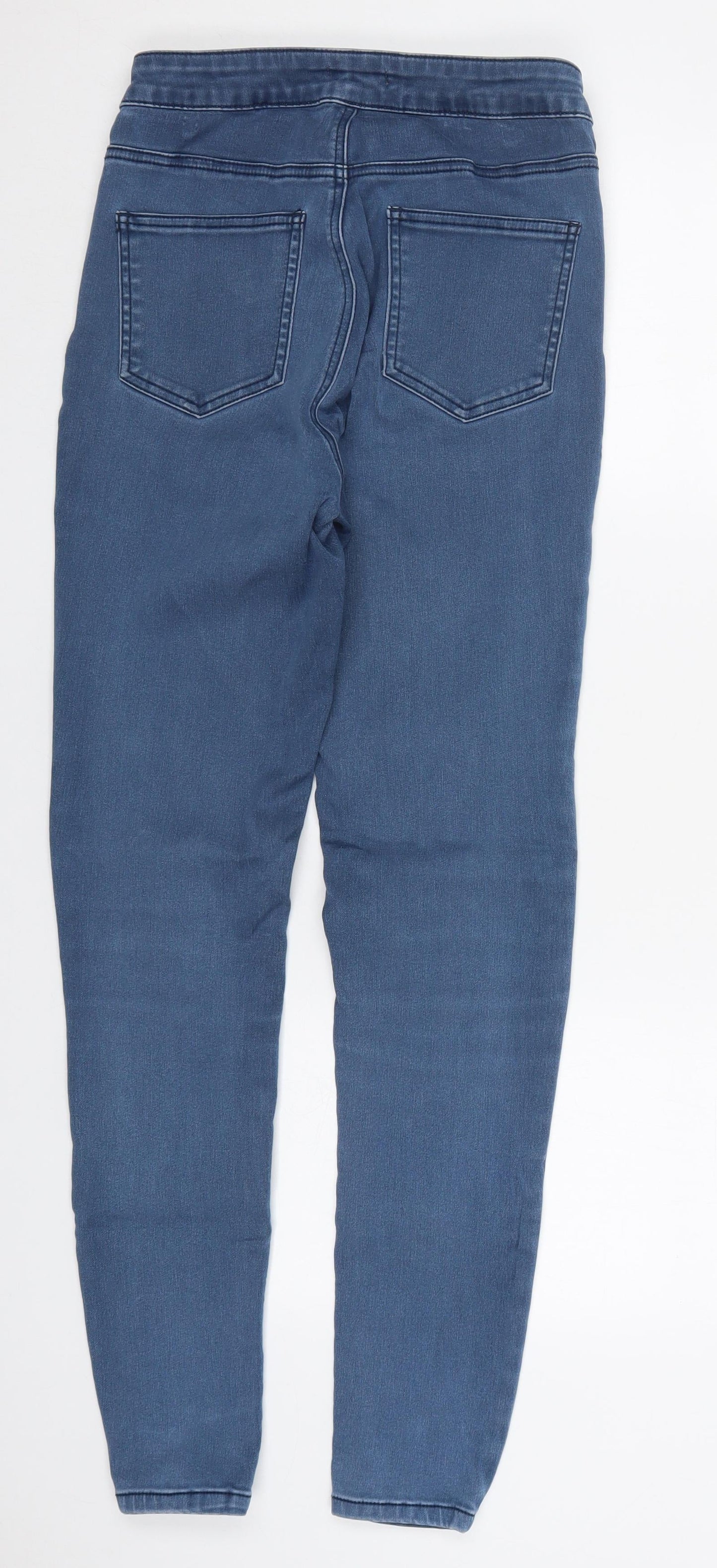 TU Womens Blue  Cotton Skinny Jeans Size 10 L30 in Regular Button