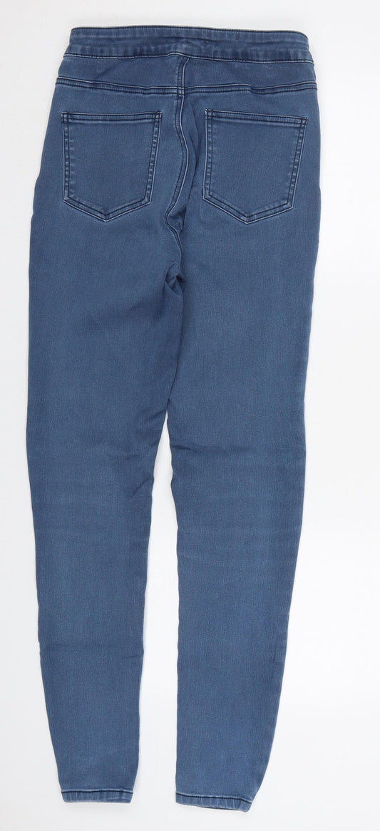 TU Womens Blue  Cotton Skinny Jeans Size 10 L30 in Regular Button