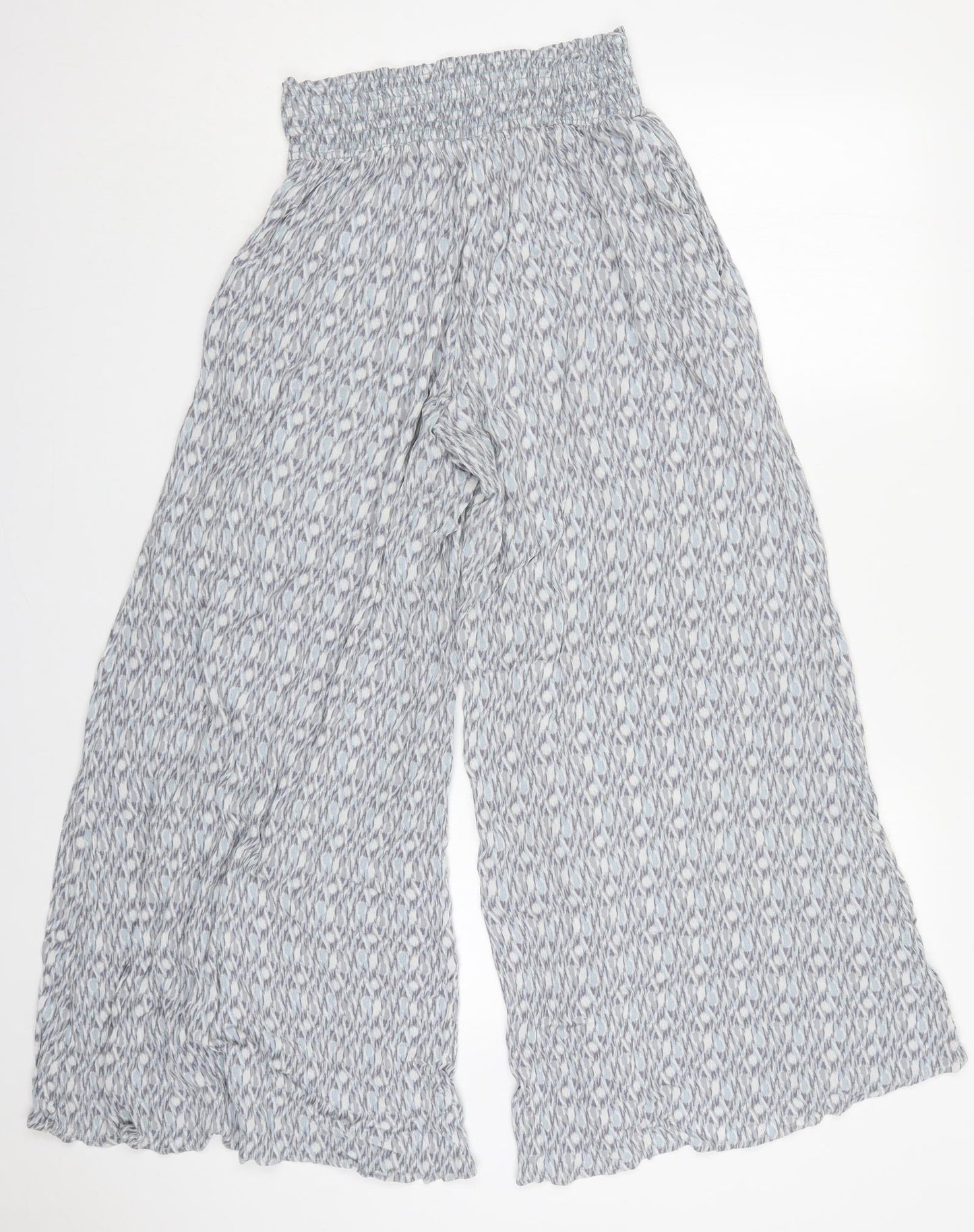 Lilyful Womens Grey Geometric Viscose Trousers  Size 28 in L26 in Regular