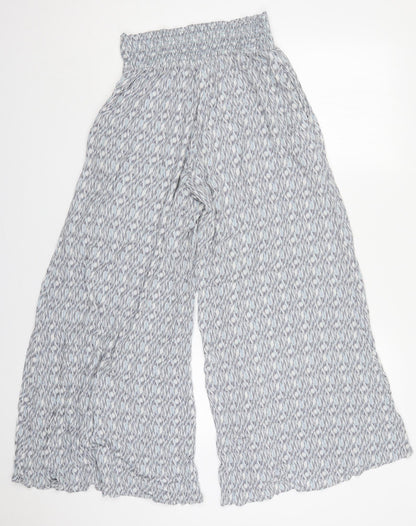 Lilyful Womens Grey Geometric Viscose Trousers  Size 28 in L26 in Regular