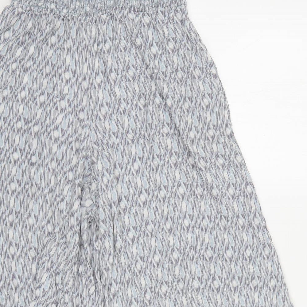 Lilyful Womens Grey Geometric Viscose Trousers  Size 28 in L26 in Regular