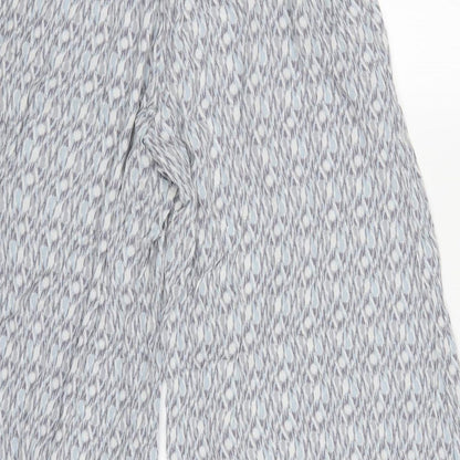 Lilyful Womens Grey Geometric Viscose Trousers  Size 28 in L26 in Regular