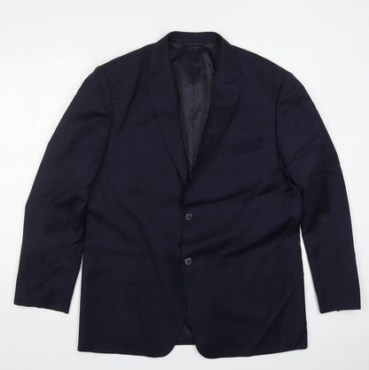 MC Kho Mens Blue  Polyester Jacket Suit Jacket Size 44