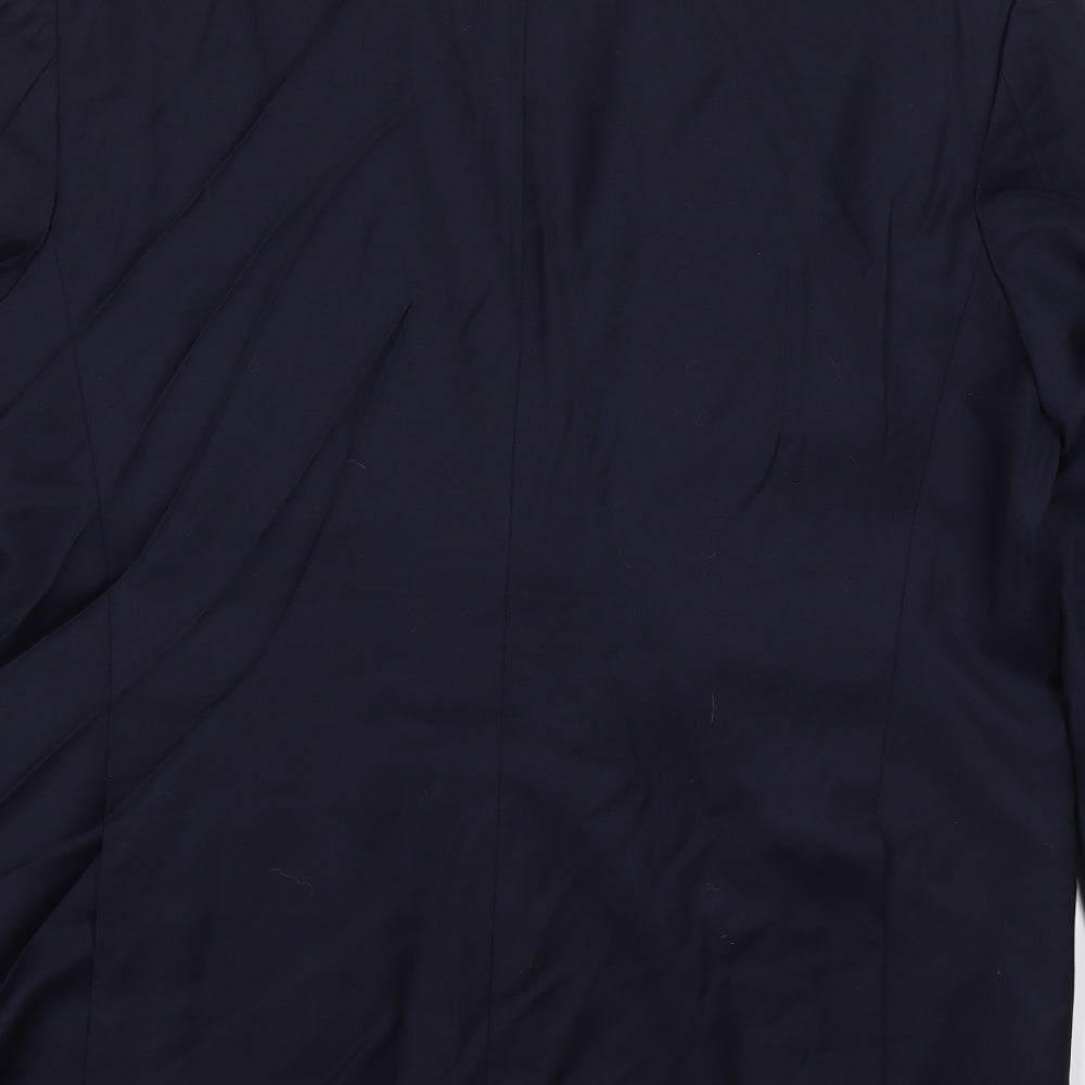 MC Kho Mens Blue  Polyester Jacket Suit Jacket Size 44