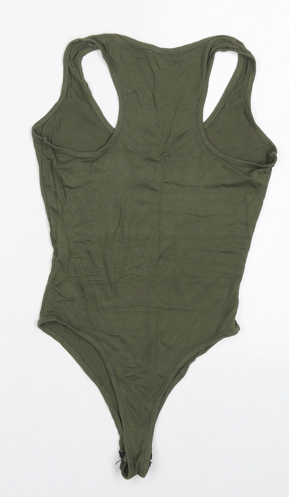 LOTD Womens Green  Viscose Bodysuit One-Piece Size 6  Button