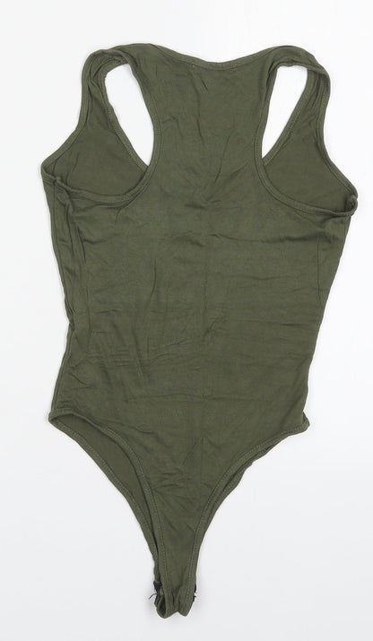 LOTD Womens Green  Viscose Bodysuit One-Piece Size 6  Button