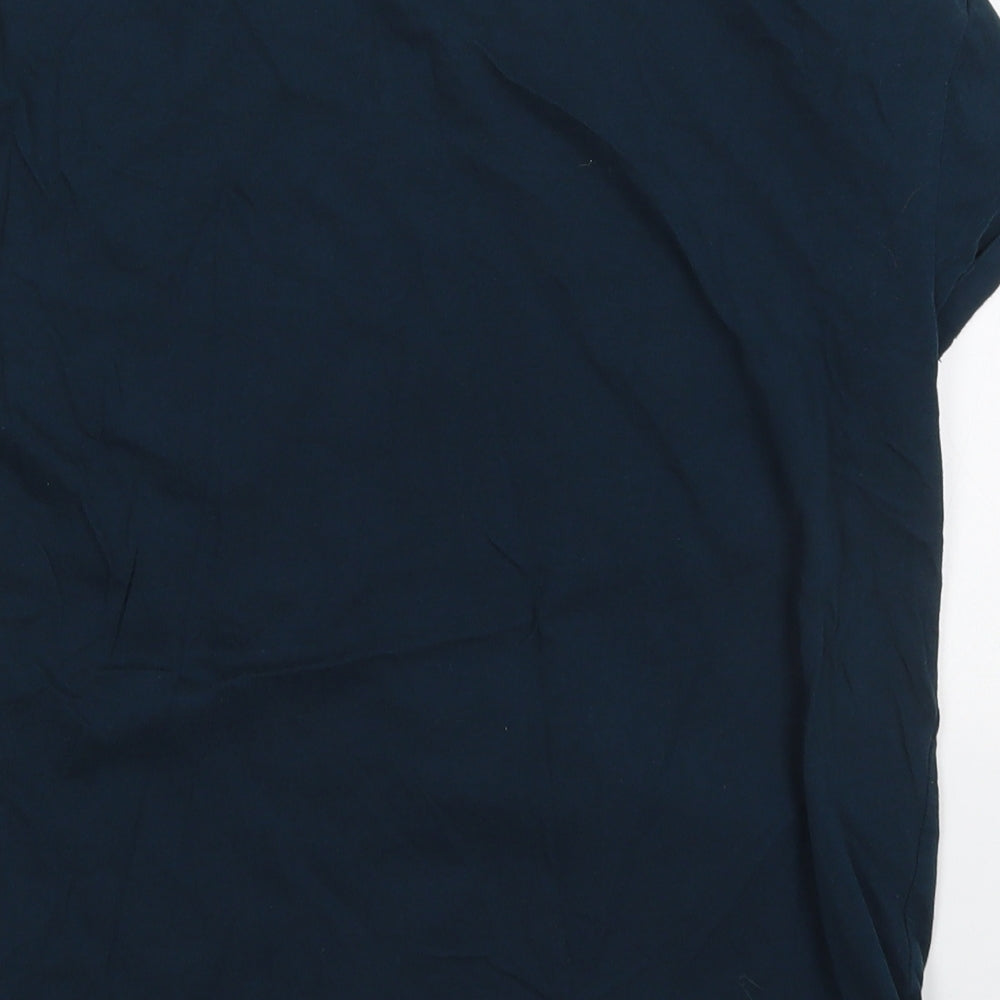 Marks and Spencer Womens Blue  Cotton Top Pyjama Top Size XS   - Star Gazer