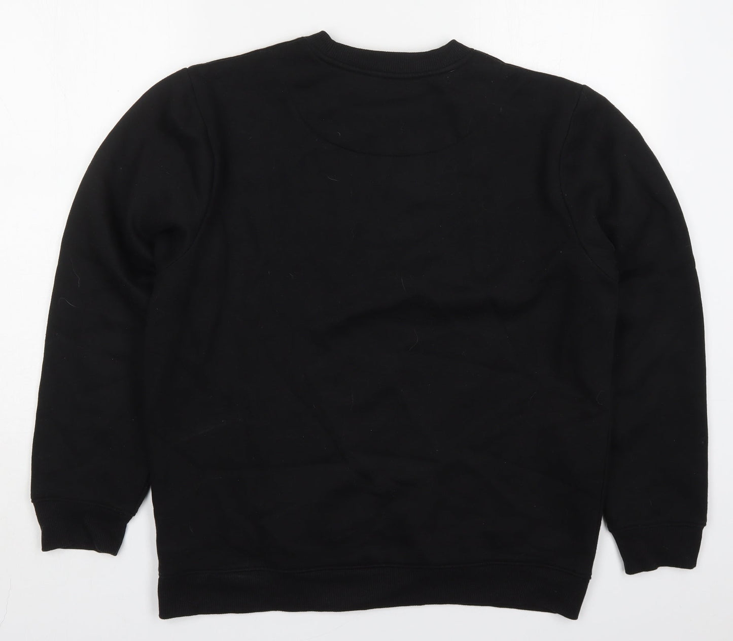 Mens UK Size M Boohoo MAN Black Pullover Sweatshirt