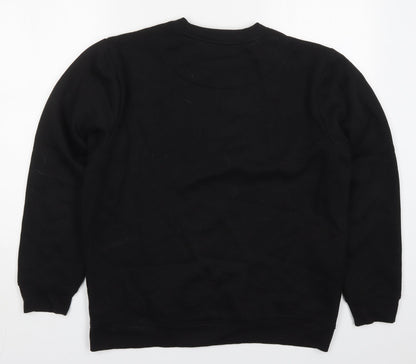 Mens UK Size M Boohoo MAN Black Pullover Sweatshirt