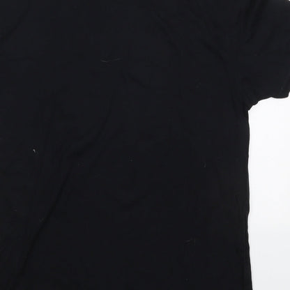 JHK Mens Black  Cotton  T-Shirt Size M Crew Neck  - Barcelona