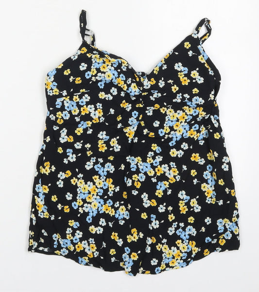 Womens UK Size 8 New Look Multicoloured Basic Tank